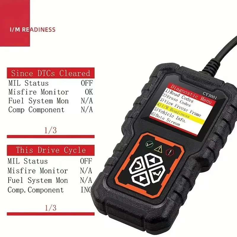 CY3001 OBD2 Scanner with ELM327 Chip, Car Fault Code Reader & Engine Diagnostic Tool for All Vehicles" 4