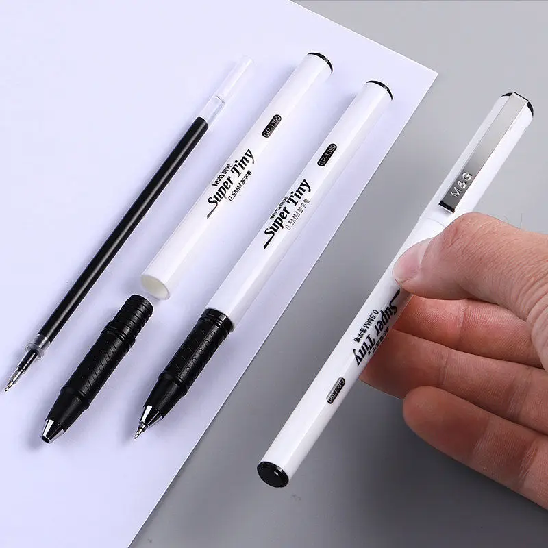 Minimalist White Gel Pen - 0.5 mm - Black — Stationery Pal