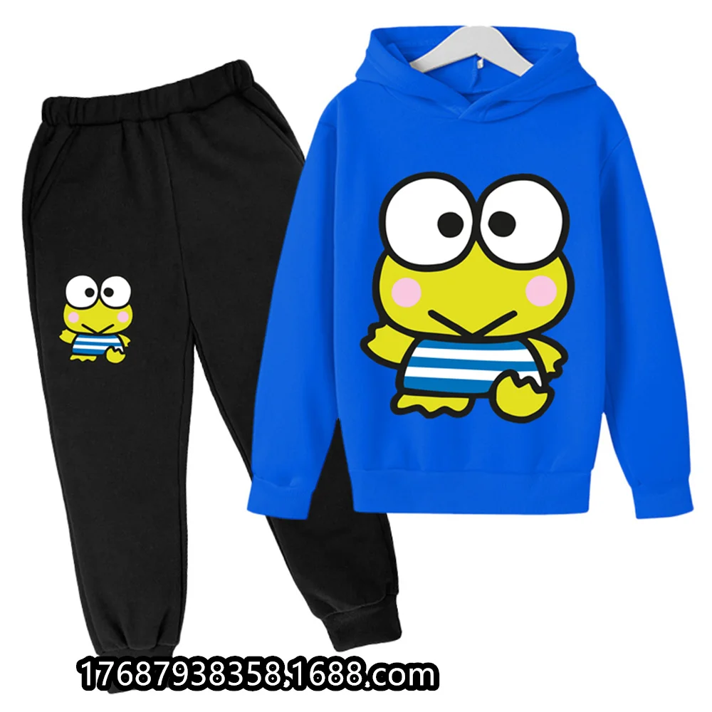

New Boys and Girls Spring and Autumn Fashion Long Sleeve Cartoon Anime Hoodie Set 3-12 Years Old Spring and Autumn Leisure Set