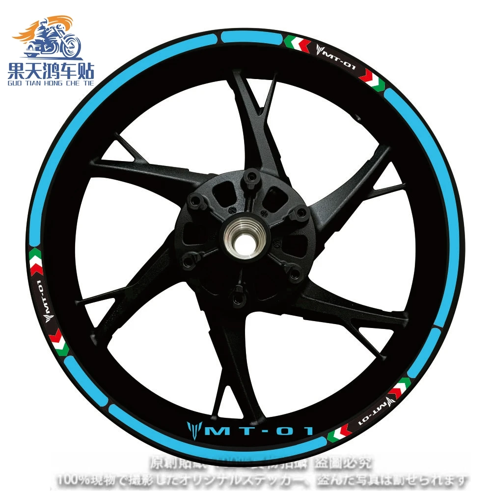 

New For YAMAHA MT10 Motorcycle 17 Inch Wheel Hub MT-10 Logo Decal Decoration Set Rim MT 10 Reflective Waterproof Sticker 2022