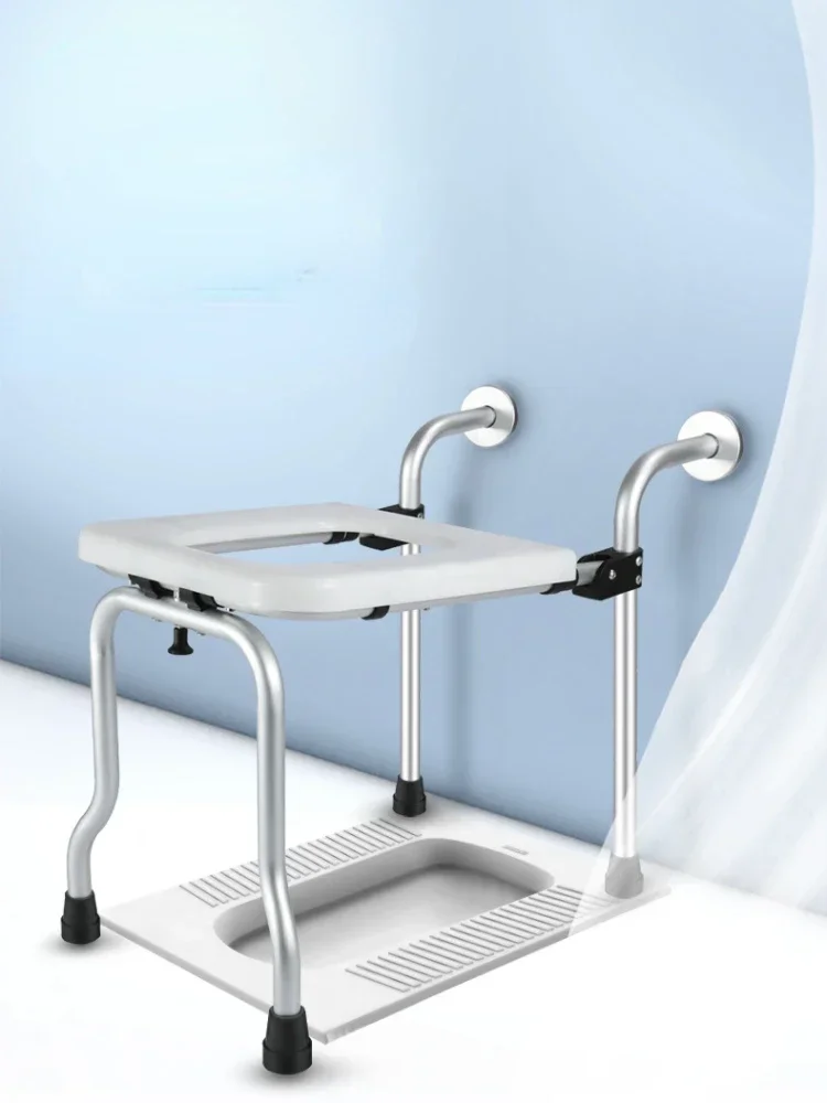 Adjustable Bath Seat-Aluminum Alloy Wall Stool for Elderly Bathing Handicap Assistance Safe Shower Bench for Elderly Bathing Aid