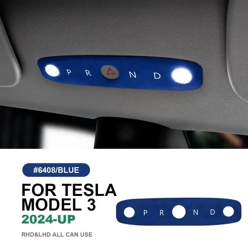 Для Tesla Model 3 Highland 2024-Up итальянский верхний замшевый светильник для чтения рамка