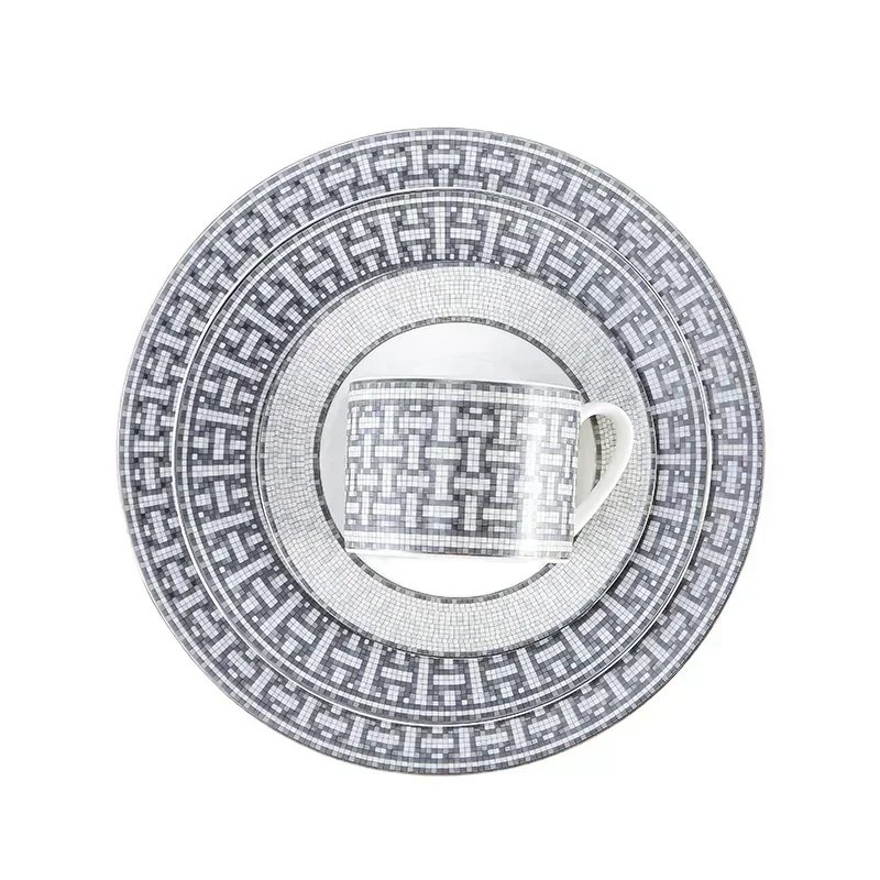 Creative Nordic Kitchen Bone China Cups Dishes and Plates European-Style Tableware Set for Luxury Dining