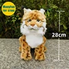 Realistic Lynx High Fidelity Bobcat Plushie Serval Cat Plush Toys Lifelike Animals Simulation Stuffed Doll Kawai Toy Gifts Kids 3