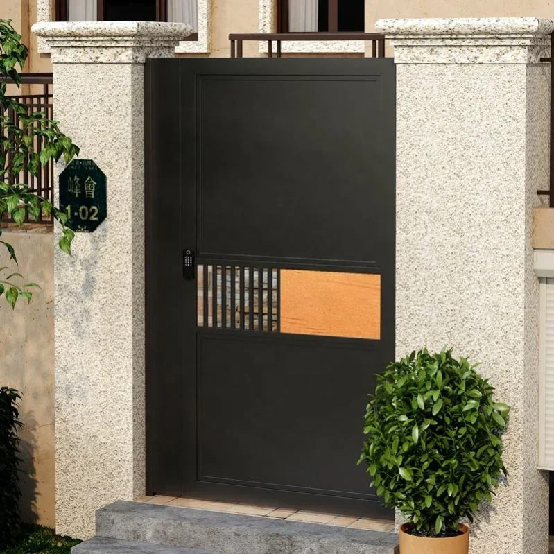 Villa Courtyard Gate, Garden Entrance Gate, Single and Double Door, Made of Iron/stainless Steel Material, Customized Size 4