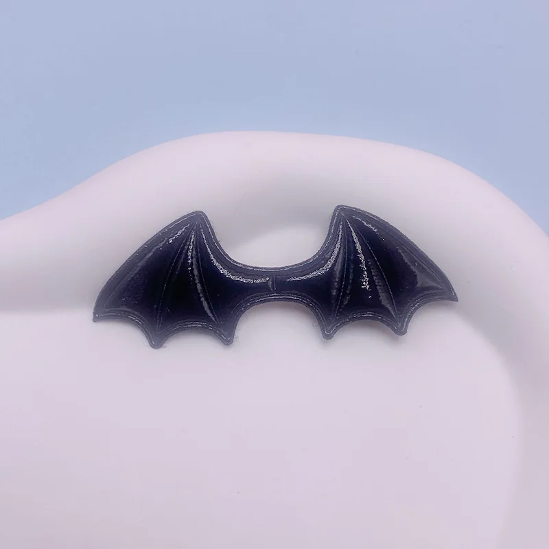 30pcs 6,5x2,5 cm pu Stoff Fledermaus gepolsterte Applikation für Halloween Kinder Haars pange Zubehör Schuhe Hüte Dekoration Patches – Detail 10