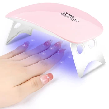 Lampada per unghie pieghevole 6W UV LED per unghie, macchina UV LED per asciugatura rapida del gel, lampada per manicure, attrezzatura professionale