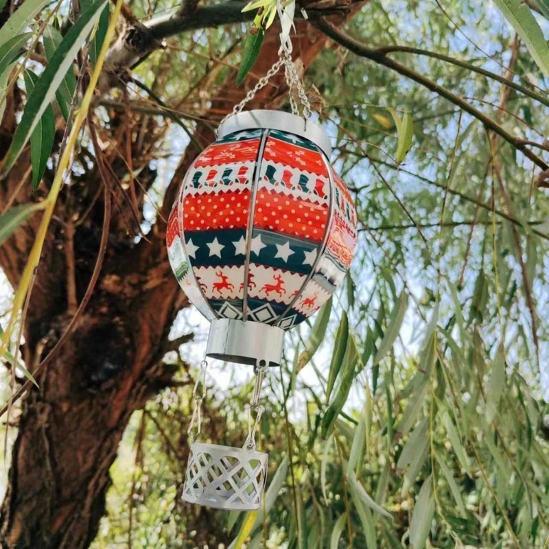 

New Hot Air Balloon Solar Lanterns Suitable for Outdoor Space , Front Door Garden