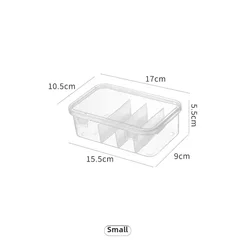 Transparent Data Cable and Card Organizer Box with Dustproof Lid (Small)
