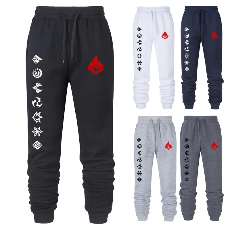 Game Genshin Impact Print Sportswear Running Sport Jogging Pants Casual Streetwear Sweatpants Jogger For Men Women Unisex