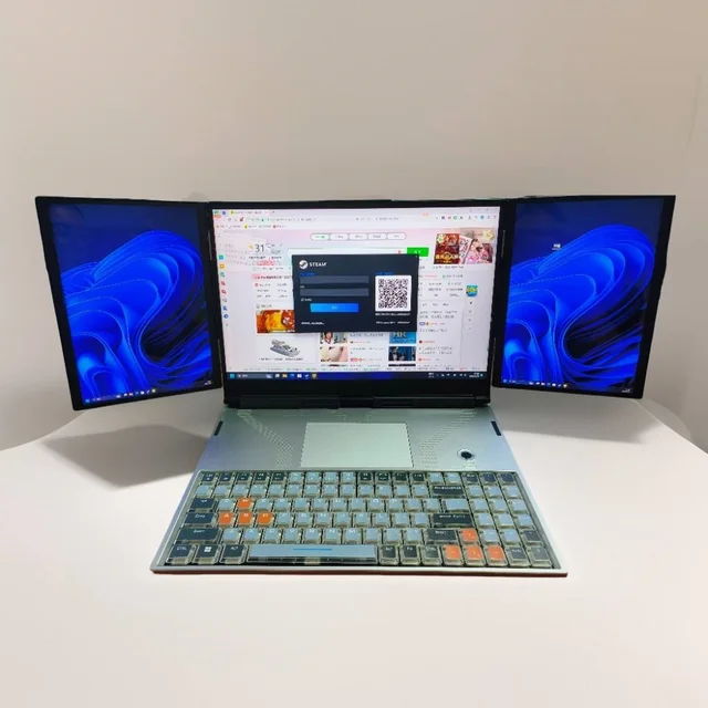 RAM 16G ROM 128G-1TB 16inch+10.5" +10.5" Three Screen Syncretism i5-1235U ultra Slim Aluminum Mechanical Backlit Keyboard LAPTOP