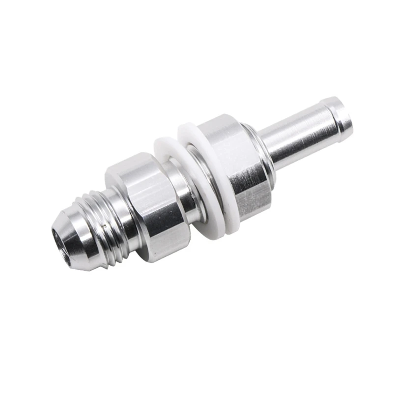 Heavy Duty Aluminum 6AN Male Flare Bulkhead To 5/16 Hose Barb Fuel for Tank Fitting High Performance Quick Connector Ada