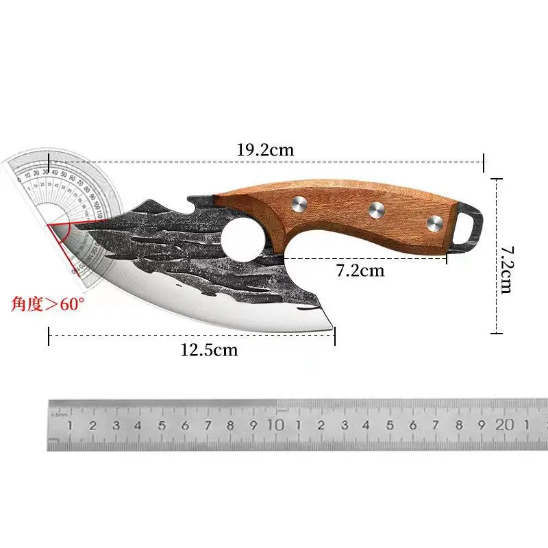 Meat Cutting Knife Outdoor Pick Bones Dedicated Knife Hand-Forged Meat Cutting Knife Slaughter Professional Meat Selling