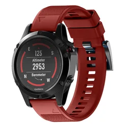 Premium Soft Silicone Sports Watch Band Strap - Multiple Sizes Available - 20mm width (Red)