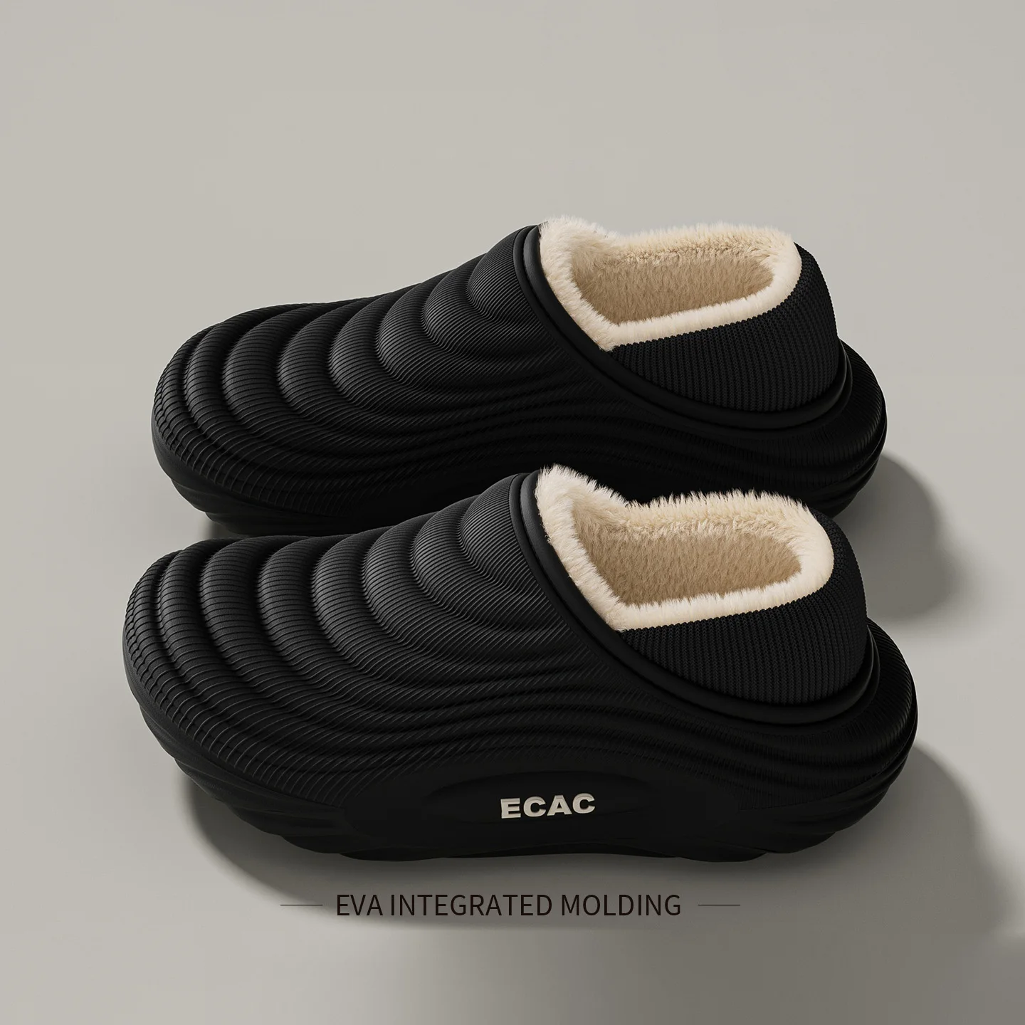Pantofole invernali in EVA per uomo donna foderate in pelliccia calda impermeabili antiscivolo comode zoccoli in cotone per interni ed esterni leggeri