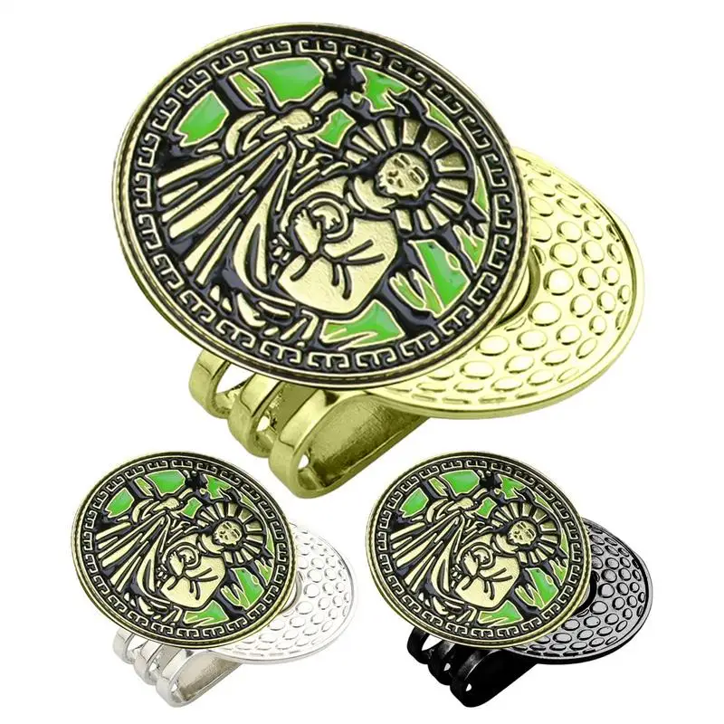 Creative Funny Saint Jew Jesus Golfer Ball Marker Golfer Ball Marker Hat Clip Magnetic Plated Alloy Golf Caps Clip Accessories