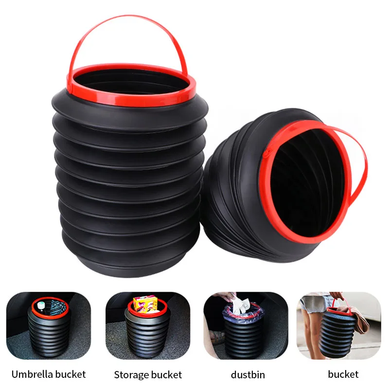 Car Trash Can Foldable Storage Box for Auto Interior