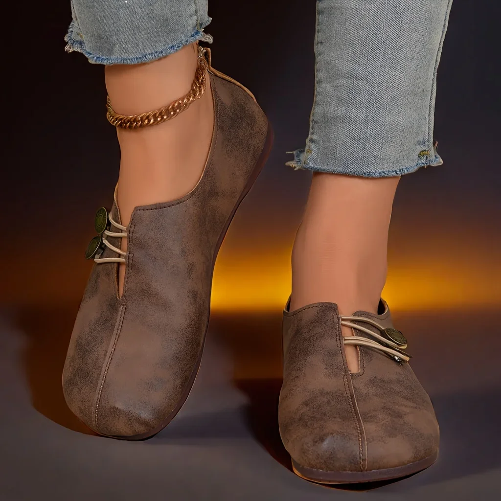 Damen Ballerinas Slip On - Bequeme Flache Schuhe Mit Weicher Sohle