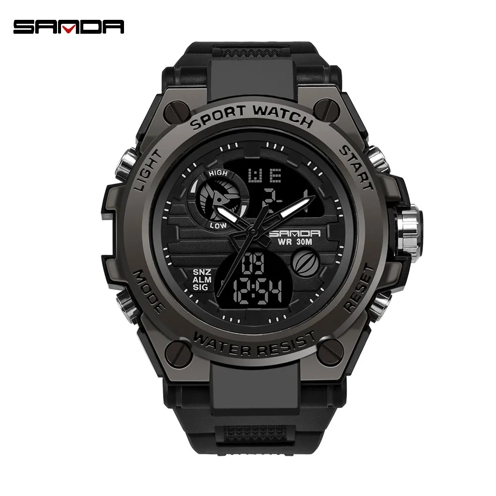 SANDA Premium Men's Luxury Waterproof Sports Watch