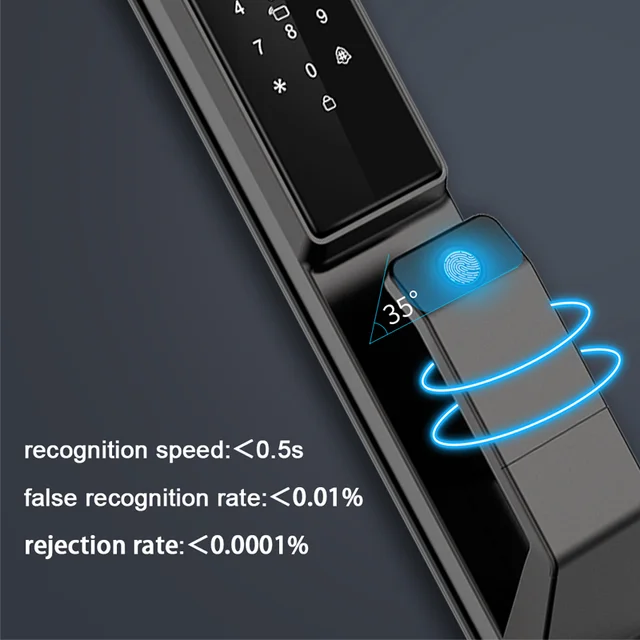 Outdoor Waterproof Lock Wifi Tuya APP Remote Voice Intercom Electronic Door Lock Face Fingerprint Smart Door Lock With Camera 3