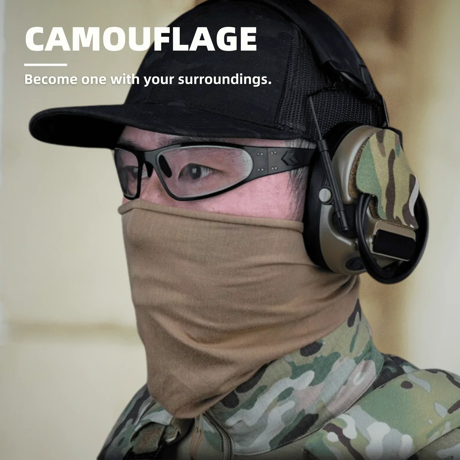 Headset Hook and Loop Fastener Compatible with ComTac(II/III/V/VI) for Attach Patches Cable Storage and Hunting Camouflage