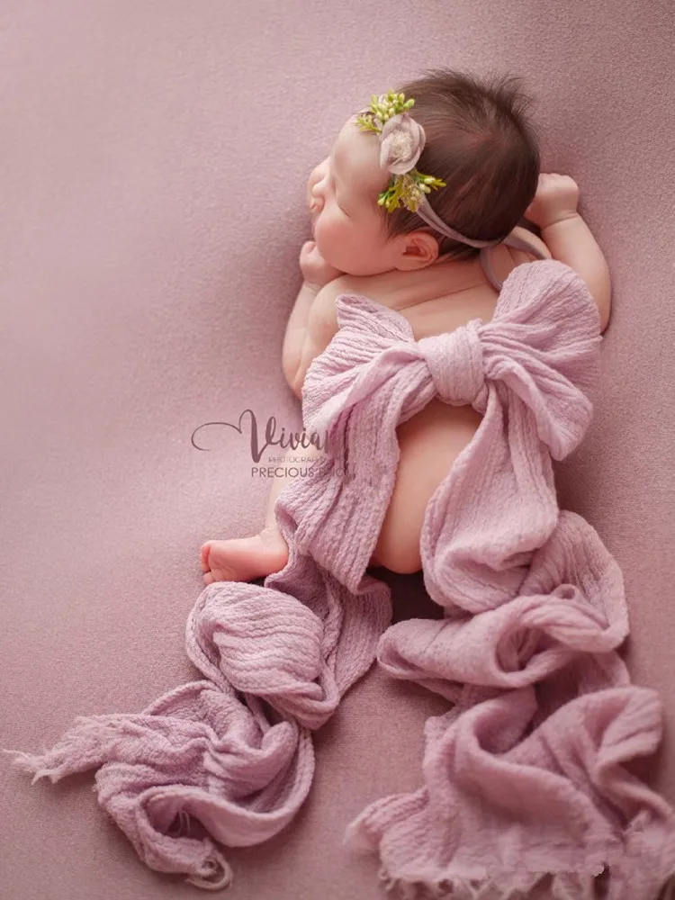 Newborn Photography Props Wrap Baby Blanket Soft Stretchable Cotton Swaddling Photography Backdrop Babies Accessories 4