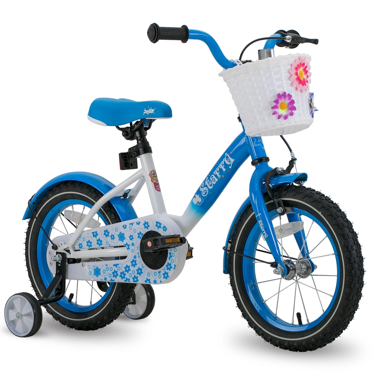 18" Kids Bike Girls 18-inch Wheels Bicycle with Training Wheels Pouch 3'8" & Up 