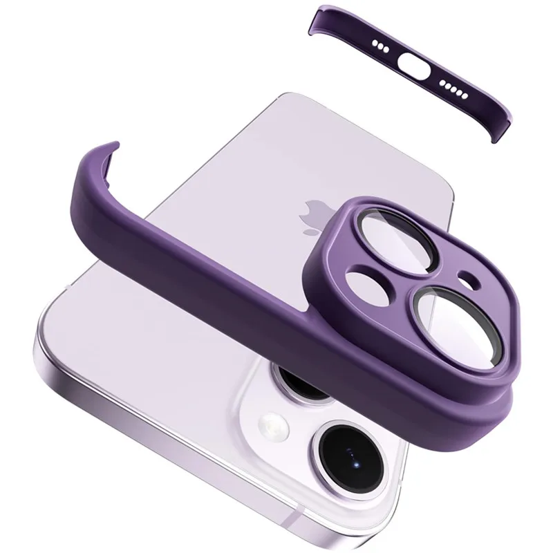 Frameless Silicone Bumper Case with Lens Protector and Corner Coverage