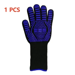 Ultra Heat - Resistant No - Slip BBQ and Oven Gloves (BBQ Blue 1PC)