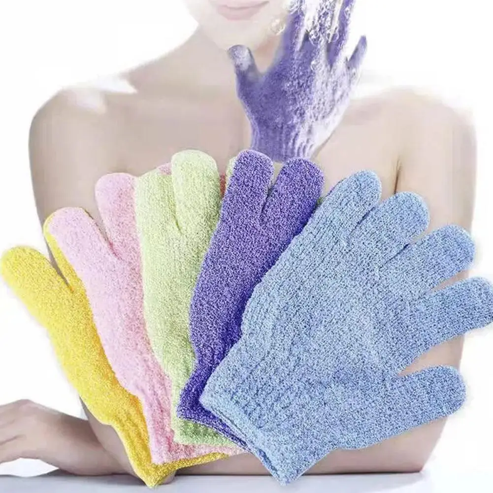 

Exfoliating Bath Gloves Double Sided Five Finger Remove Dead Skin Body Scrubber Glove For Shower Bath Skin Care Shower Part T3A5