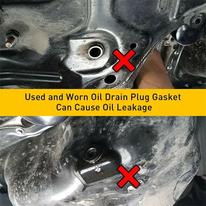 Oil drain plug gasket sealing washers oil drain plug seal washer 1/30Pcs Oil Drain Plug Gaskets Seal Washer Oil Pan Ring Drain Plug Gaskets for Toyota Camry Corolla Auto Parts # 90430-12031