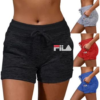 Nordic Letter Yoga Shorts | Abstract FIIA-Inspired Print Workout Pants | Breathable Quick-Dry Gym Wear 5 Sizes 5 Colors 1