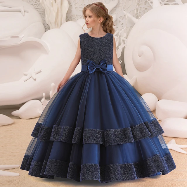 Vestido infantil princesa fantasia, roupas de verão, festa de cerimônia,  vestidos de aniversário, menina, vestido infantil, 8 a 12 anos - AliExpress