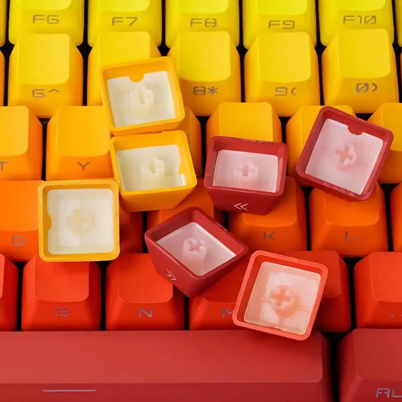 Idobao-teclado Gradiente Keycaps Injeção de Cor Dupla Impressão Lateral para Teclado Personalizado Azul Roxo Laranja Diy - Imagem 6