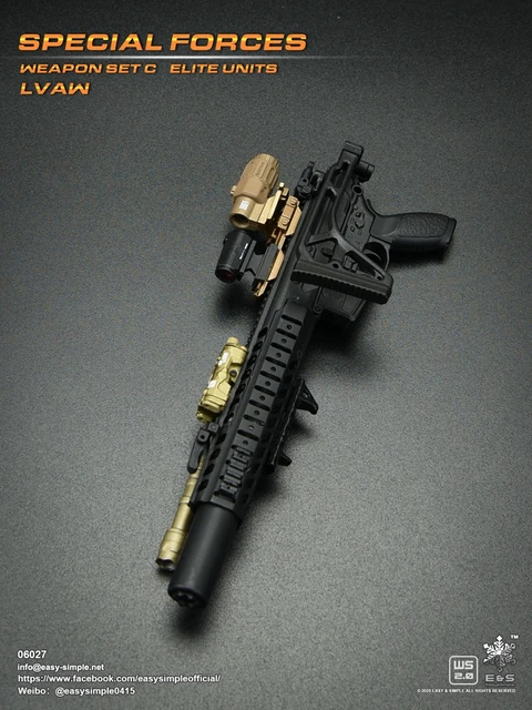 1/6 EASY&SIMPLE ES 06027 LVAW Series Weapon Elevator Black Pistol P226  Holster Set Model For Figure Doll Collect - AliExpress