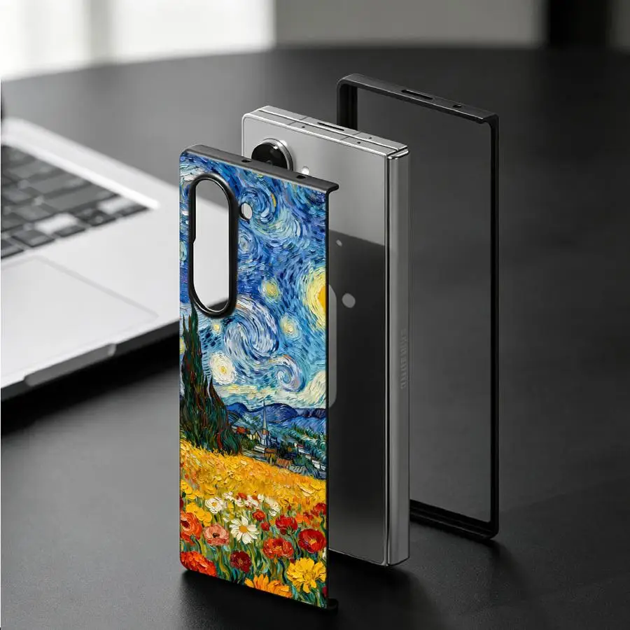 Van Gogh Starry Night Inspired Foldable Phone Case Cover