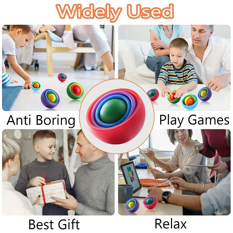 3D Rotation Fidget Gyro Spinner Toy Image 3