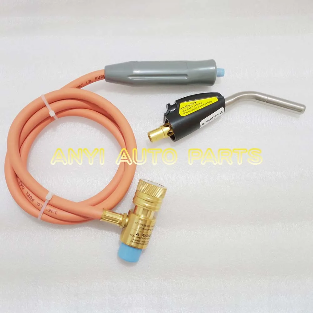 

HT-1S660 HOSE TORCH Gas Welding Piezo Ignition Flame Brazing Tool 1.5m Hose CGA600 BBQ Heating Quenching HVAC Plumbing Welding