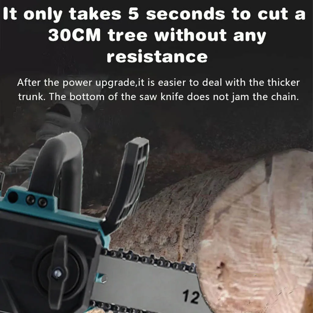 Makita 18V tools12inch Brushless Electric Chainsaw Rechargeable Wood Cutter Tree Branches Pruning Logging Chain Saw power tool