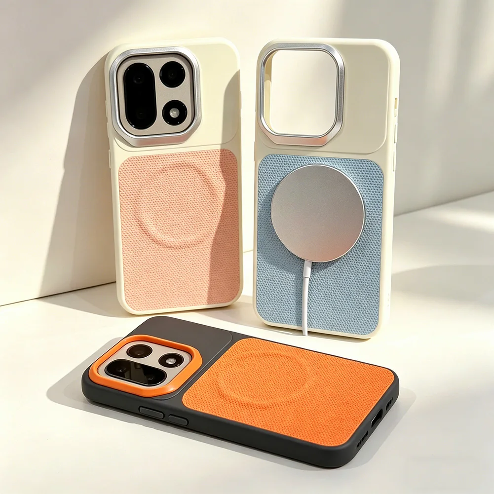 Grid Texture Anti-Slip Shockproof Phone Case with Raised Camera Bezel