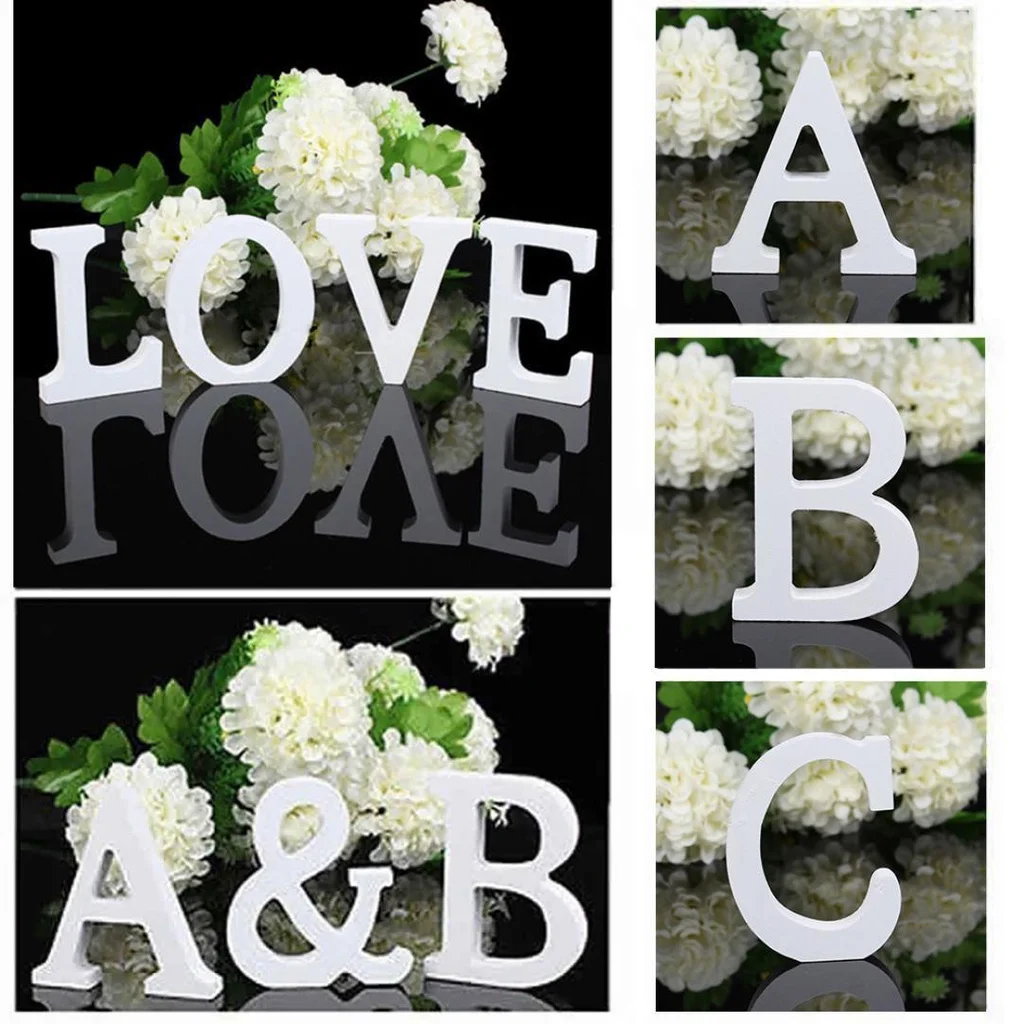 

Freestanding Wood Wooden Letters Alphabet Bridal Wedding Party Home Shop Decor Home Table Decoration Diy