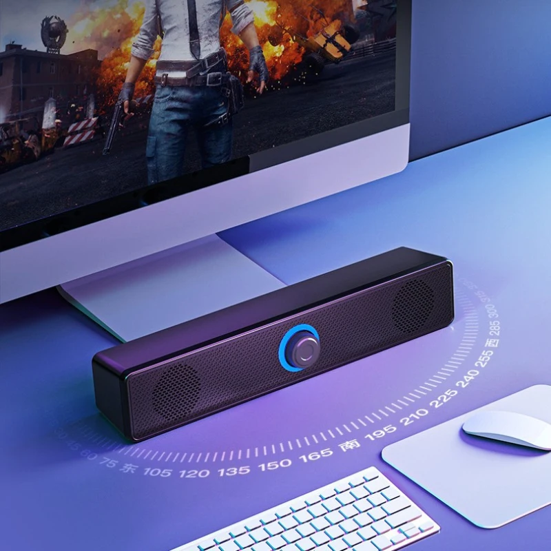 350TS Speaker Bar Computer Speakers 3.5mm Wired Computer Sound Bar HiFi Sound Stereo USB Powered Mini Long Soundbar Speaker,computer speakers