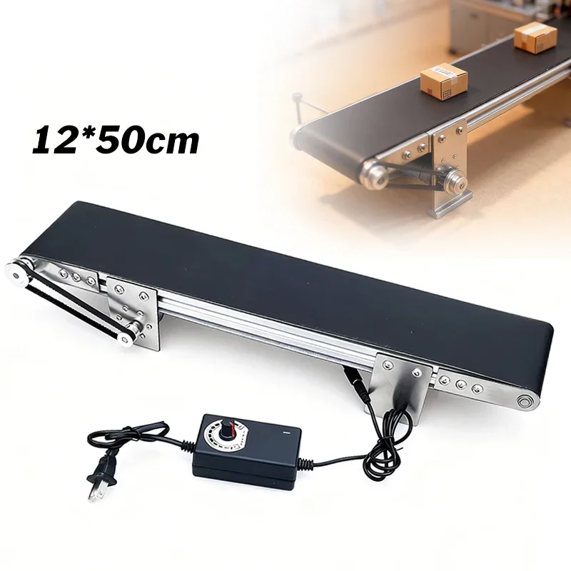 Mini Conveyor Belt Machine Adjustable Speed Conveyor Small Conveyor Belt for Packaging Line Stainless Steel Mini Conveyor