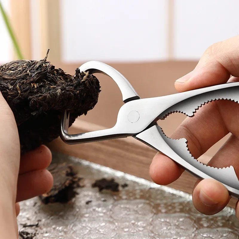 304 stainless steel tea pliers spring tea opener knife handmade brick cake pry knife set accessories