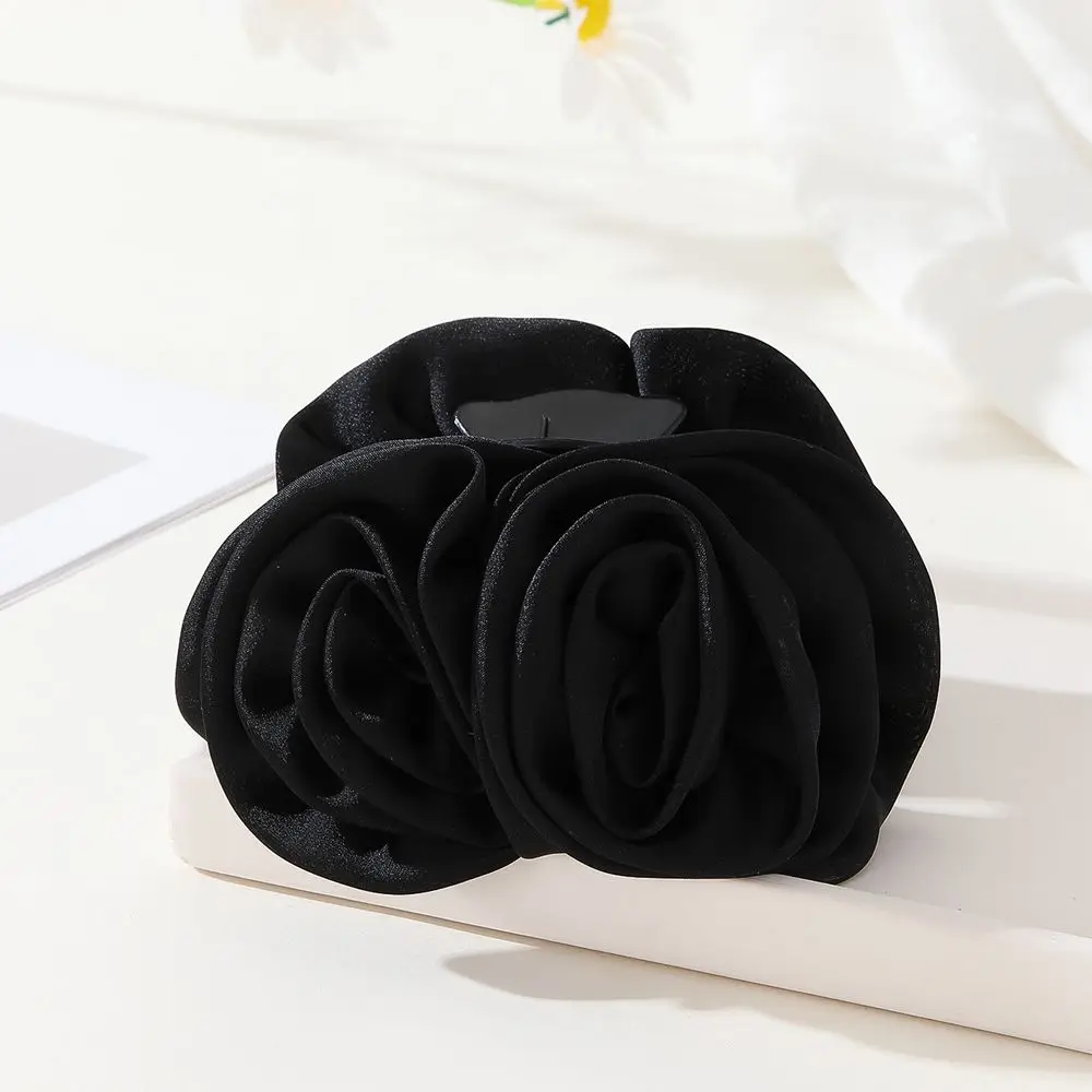 Grenzüberschreitender Verkaufsschlager: Große Rosen-Haarspange aus hochwertigem Satin für den Hinterkopf – Modisches Haar-Accessoire – Detail 6