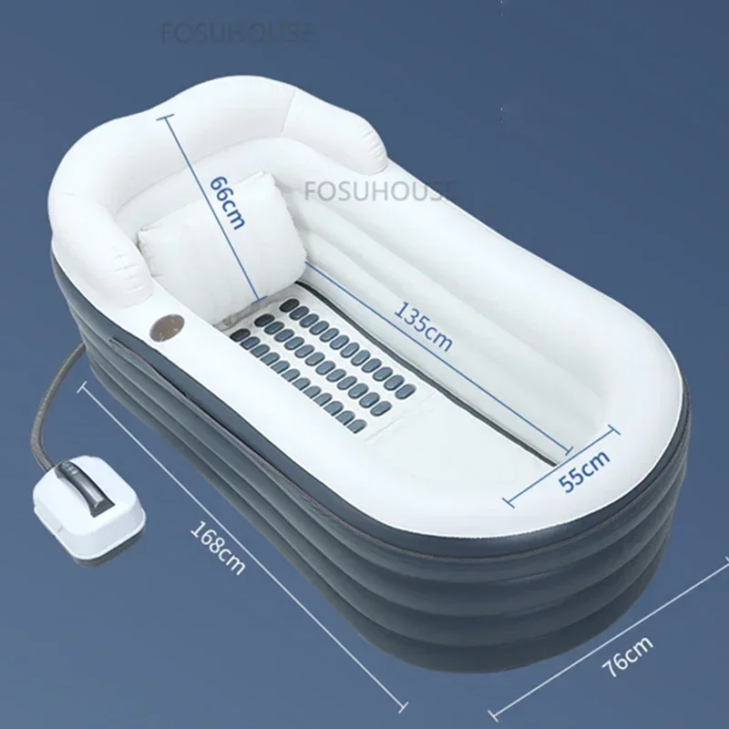 Modern Whirlpool Inflatable Bathtub Bathroom Bathtubs Household Massage Constant Temperature Whirlpool Adult Folding Bathtub ZAQ 6