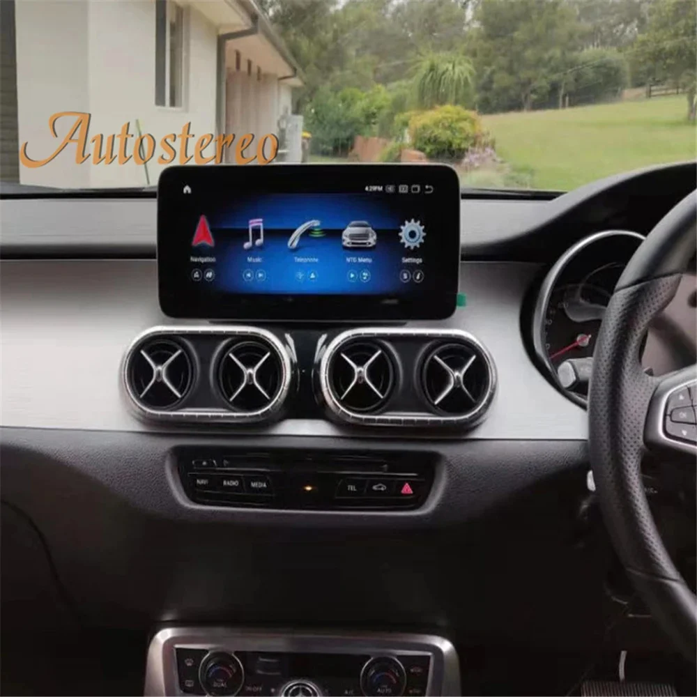 Фото Автомобильная стерео-система на Android 13, 12,3 для Mercedes Benz X Class X200, X220D, X250D, X350D, Автомобильная GPS-навигация, мультимедийный плеер, аудио головное устройство №3
