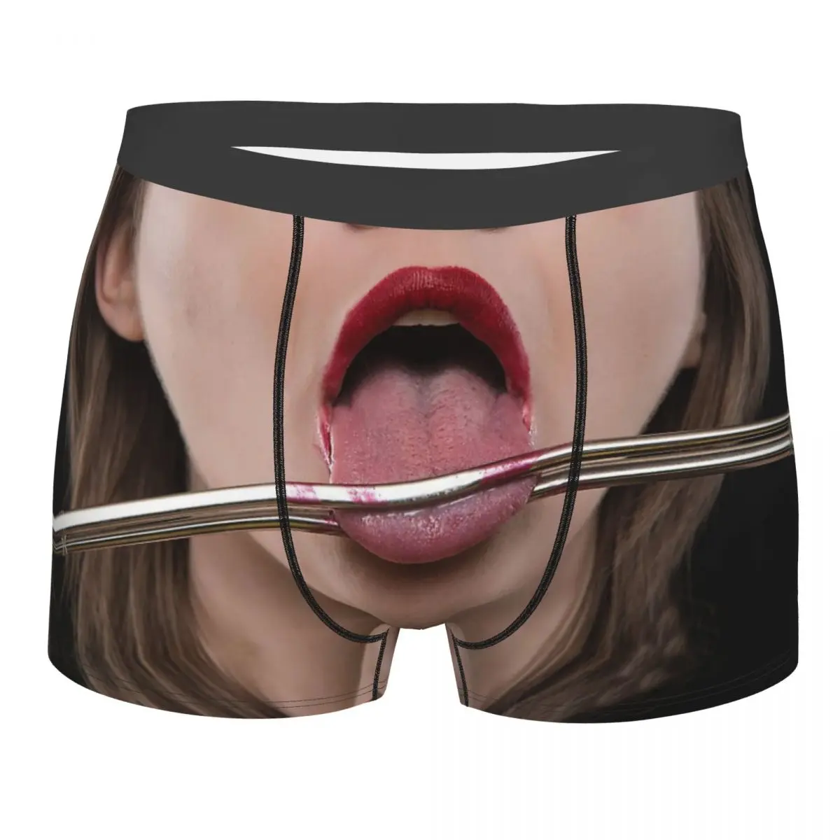 

Ball Gag Mouth And Tongue Underpants Breathbale Panties Male Underwear Print Shorts Boxer Briefs