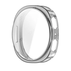 Full Coverage Soft TPU Protective Case Cover for Smartwatch - Enhanced Accessories (Silver)