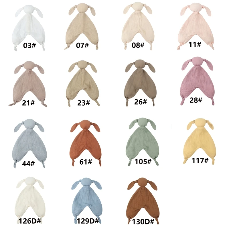 

Newborn Soother Appease Towel Baby Bib Soft Cotton Rabbit Handkerchief Sleeping Nursing Cuddling Blanket Y55B